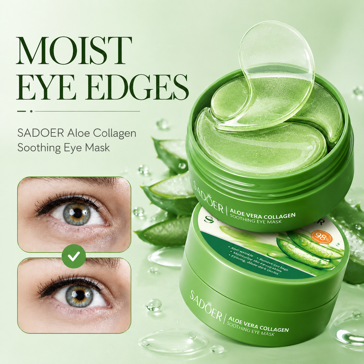 Aloe Vera Collagen Soothing Eye Patches